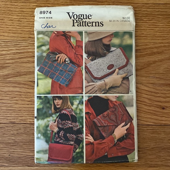 VTG Vogue Handbag Sewing Patterns UNCUT - Picture 5 of 11
